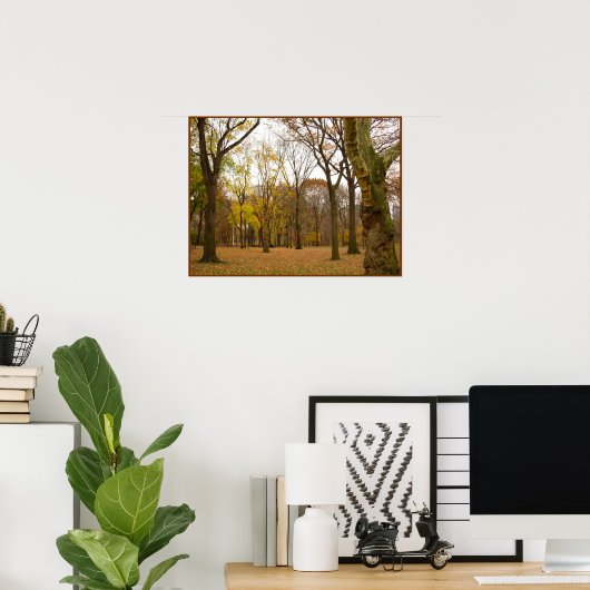 Najaarbomen afdrukken Poster landschap New York (Thuiskantoor)
