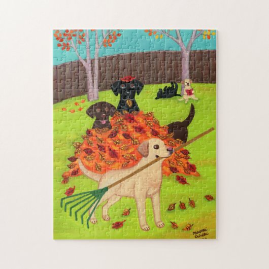 Najaardaglabradors Legpuzzel (Verticaal)