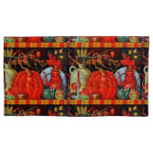 Najaardeklaag van Antiek schilderende pompoen Kussensloop (Voorkant-Links)