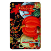 Najaardeklaag van Antiek schilderende pompoen Magneet (Verticaal)