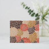 Najaarfloreel patroon briefkaart (Staand voorkant)