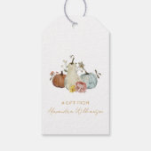Najaargang Herfst Pumpkins persoonlijke naam een g Cadeaulabel (Achterkant)