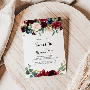 Najaargang Modern Calligrafie Sweet 16 Birthday Pa Kaart