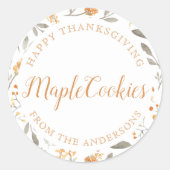 Najaargang van de bloemen en de Berries - op maat Ronde Sticker (Voorkant)