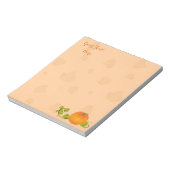 Najaargang vine pompoen met tekst notitieblok (Gedraaid)