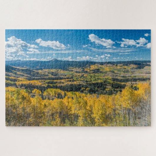 Najaarkleur in vlakke Topjes | Routt National Fore Legpuzzel (Horizontaal)