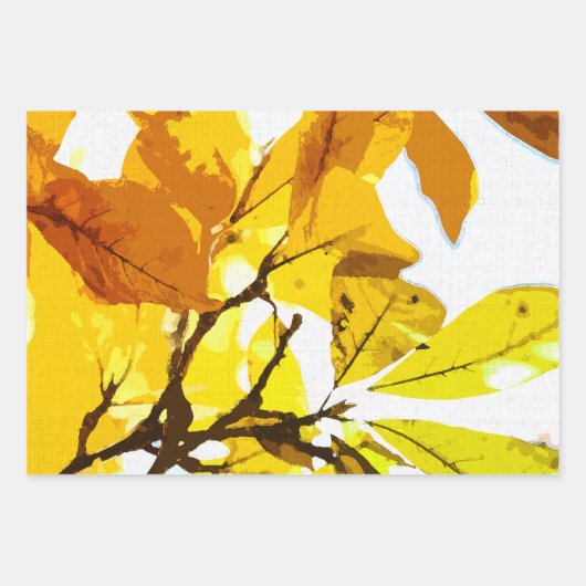 Najaarkleuren, bladeren inpakpapier vel (Voorkant 3)