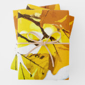 Najaarkleuren, bladeren inpakpapier vel (In situ)