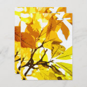 Najaarkleuren, bladeren notitiekaartje (Voorkant / Achterkant)