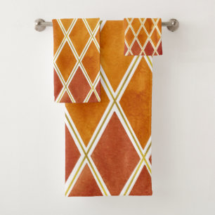 Najaarkleuren en Gold Texture Harmony Bad Handdoek