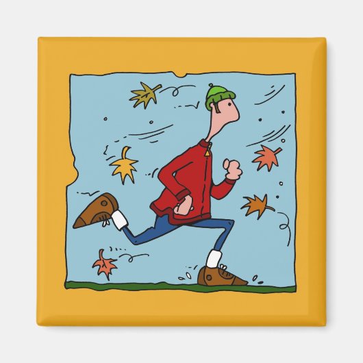 najaarloper (man) magneet (Voorkant)