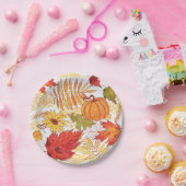 Najaarpatroon Papieren Bordje (Feest)