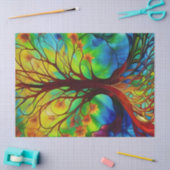 Najaars bladeren boom van leven tissuepapier (Craft)