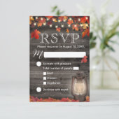 Najaars bladeren en  trekvogels RSVP (Staand voorkant)