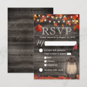 Najaars bladeren en  trekvogels RSVP (Voorkant / Achterkant)