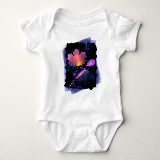 Najaars bladeren in Neon en Blue Romper (Voorkant)