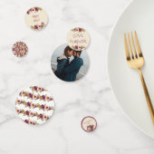 Najaars Bourgogne en roze Floral Wedding Table Confetti (Groep)