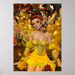 Najaars Dance Fae Fantasy Art Poster
