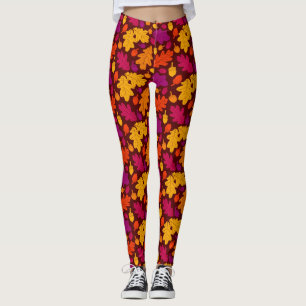 Najaars eikenbladeren en eikenhouten bonen leggings