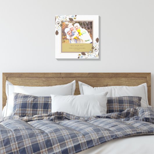 Najaars fall leves Swirls Family Photo Canvas Art (Insitu (Slaapkamer))