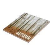 Najaars Forest Mist and Fog Herfst Season gift Tegeltje (Zijkant)