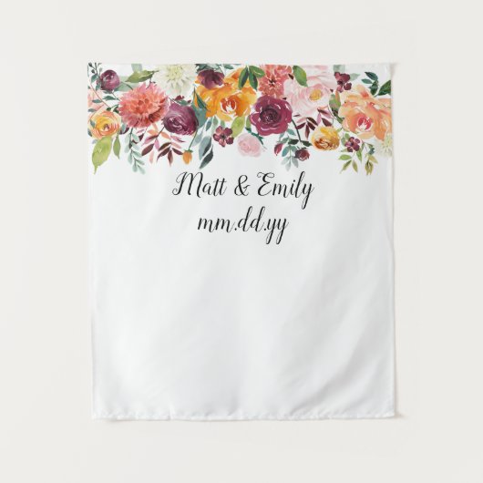 Najaars Foto Booth, Fall Wedding Backdrop Decor Wandkleed (Voorkant)