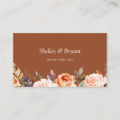 Najaars Gold Floral Wedding Online RSVP QR Code Informatiekaartje (Achterkant)