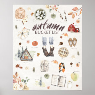 Najaars Herfst Bucket List Poster