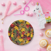 Najaars Herfst Colorful Leaves Papieren Bordje (Feest)