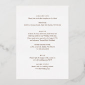 Najaars Herfst in Love Front and Back Wedding Folie Uitnodiging (Achterkant)