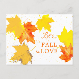 Najaars Herfst in Love Wedding Aankondigingskaart