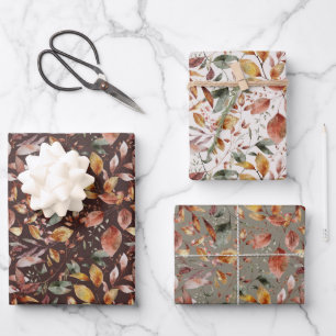 Najaars Herfst Maple laat papierpakbladen overlope Inpakpapier Vel