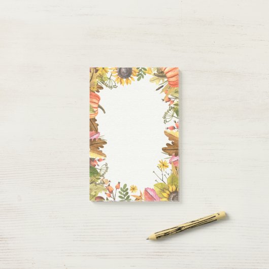 Najaars Herfst Maple laat pompoen nakijken Post-it® Notes (Op bureau)