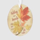 Najaars Herfst Maple vertrekt bruiloft voor opslag Ornament (voorkant)