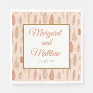 Najaars Herfst Season Personalized Wedding Napkins Servet