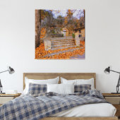 Najaars Herfst Stone laat Natuur kleuren Canvas Afdruk (Insitu (Slaapkamer))