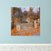 Najaars Herfst Stone laat Natuur kleuren Canvas Afdruk (Insitu (Houten vloer))