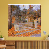 Najaars Herfst Stone laat Natuur kleuren Canvas Afdruk (Insitu (Woonkamer))