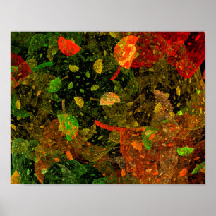 Najaars kleurrijk decoratief ontwerp poster