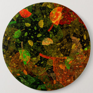 Najaars kleurrijk decoratief ontwerp ronde button 6,0 cm