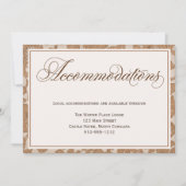 Najaars lace Wedding Accommodatie Enclosure Card Kaart (Voorkant)