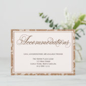 Najaars lace Wedding Accommodatie Enclosure Card Kaart (Staand voorkant)