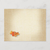 Najaars Leaves Twinkle Lights Burlap Weduwinformat Informatiekaartje (Achterkant)