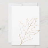 Najaars Oak Leaves Wedding Kaart (Achterkant)