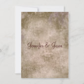 Najaars Oak Tree Silhouette Fall Weddenschap Kaart (Achterkant)