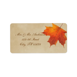 Najaars Oranje Herfst in Love Leaves Wedding Etiket