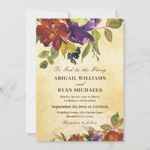 Najaars Paarse verbrande Oranje Christelijke bruil Kaart