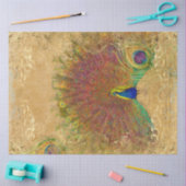 Najaars  Peacock Feather Gold-ontkoppeling Tissuepapier (Craft)