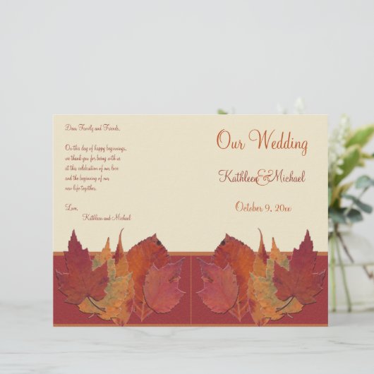 Najaars programma Leaves II Wedding (Staand voorkant)