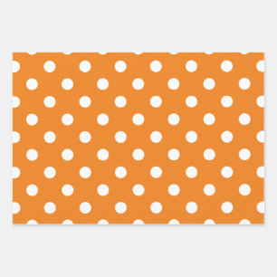 Najaars Seizoen White Polka Dot Pattern Inpakpapier Vel